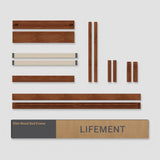 LIFEMENT Classic Wood Platform Bed Frame with Headboard, Essential, Noise Free, Under Bed Storage, No Box Spring Needed, Easy Assembly (Cherry, Twin) LIFEMENT