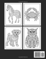 100 Amazing Animals Adult Coloring Book: Enjoy and relax with beautiful animal patterns with 100 Animals WoodArtSupply