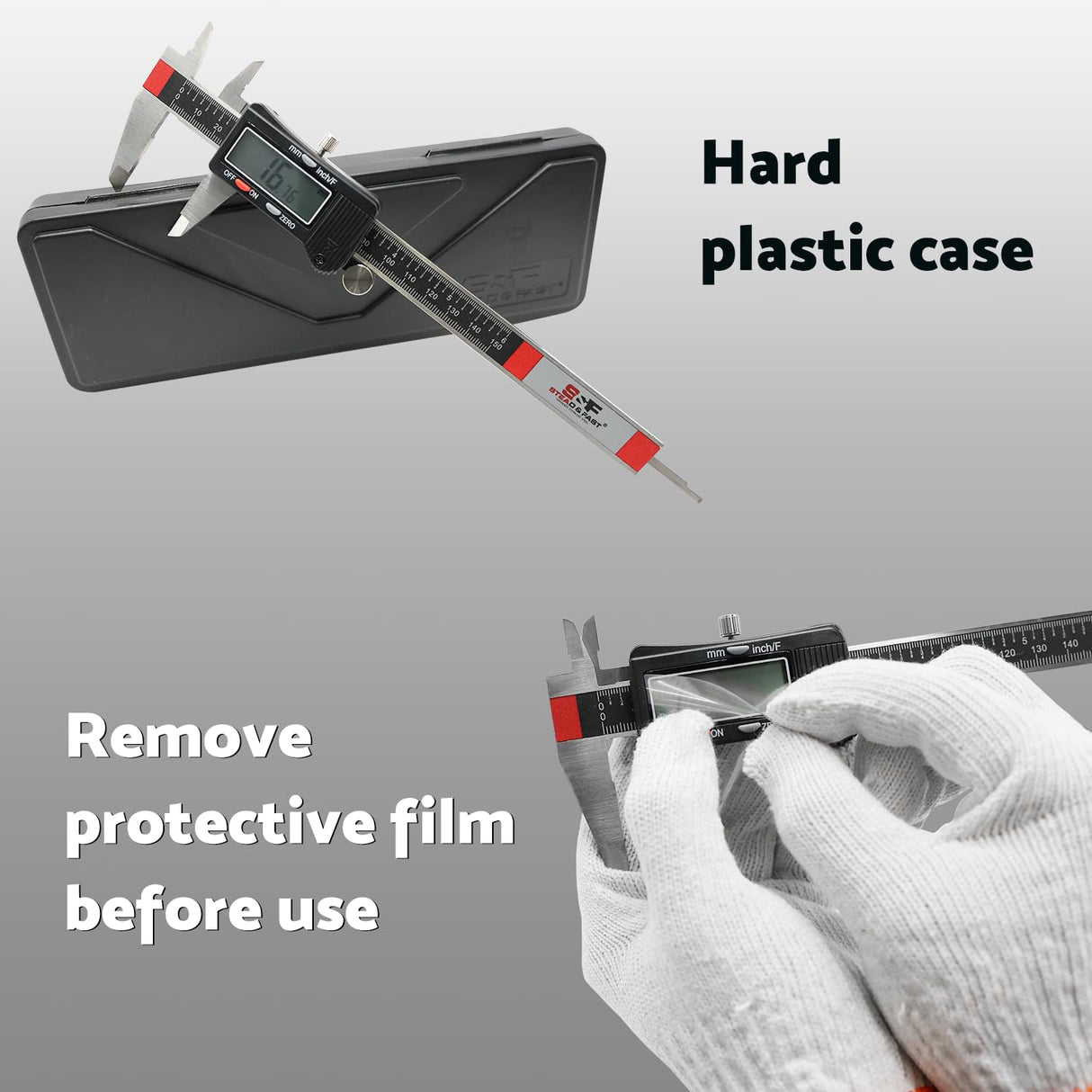 Digital Calipers Measuring Tool 6 inch, Micrometer Caliper Digital, Vernier Caliper Stainless Steel to Measure Inch Fractions Millimeter by S&F STEAD & FAST S&F STEAD & FAST