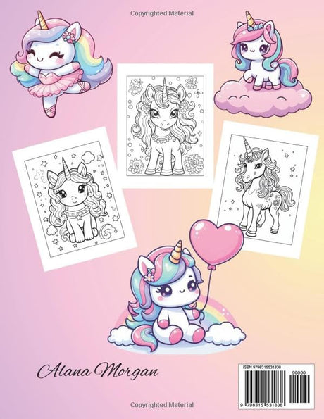 Unicorn Coloring Book Kawaii: A Magical Adventure Awaits! WoodArtSupply