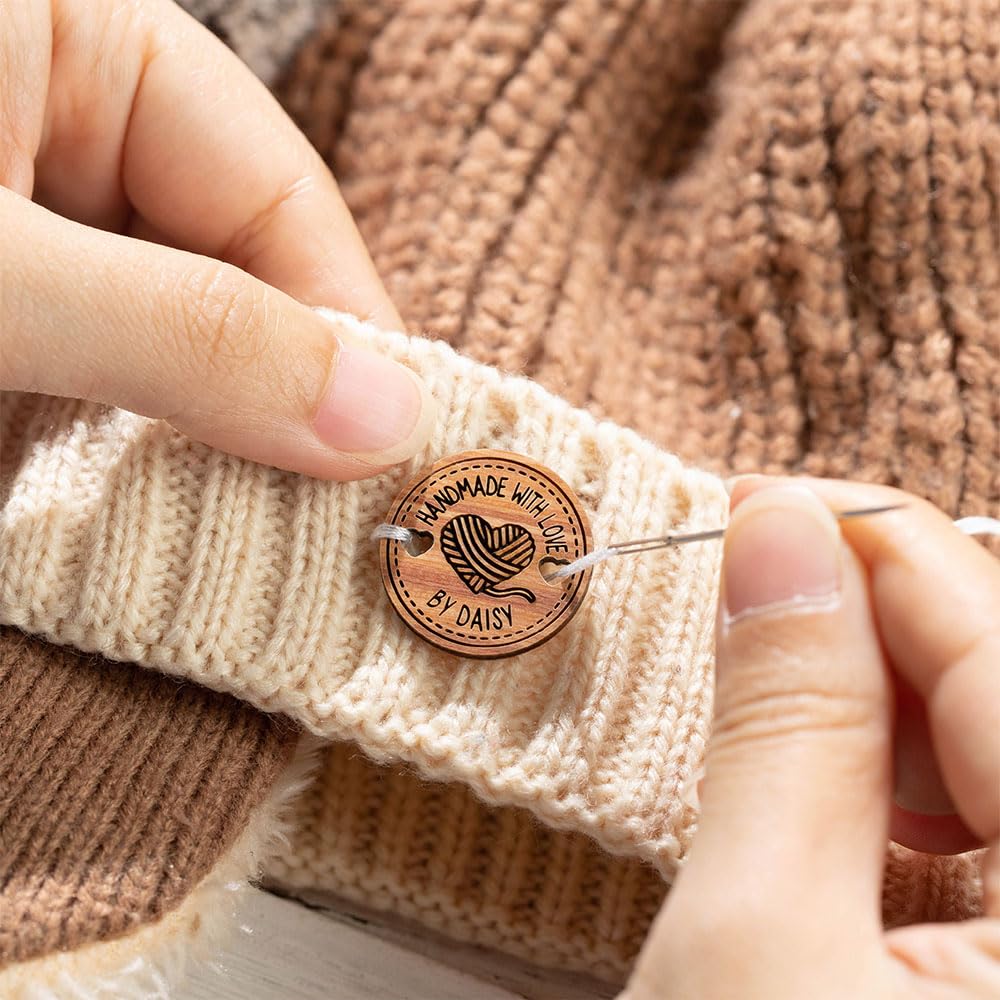 callie Personalized Name Button Handmade with Love for Crafts Embellishments Scrapbooking Knitting Crocheting Sewing Wooden Buttons Clothing Labels Gift for Mother Grandma callie