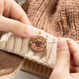 callie Personalized Name Button Handmade with Love for Crafts Embellishments Scrapbooking Knitting Crocheting Sewing Wooden Buttons Clothing Labels Gift for Mother Grandma callie