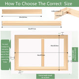 Yeeyeah 2 Pack 24"x 36"Large Canvas Stretcher Bars,Removable Canvas Frames Kit-Easy to Assemble,Wooden Frames Kit for Oil Painting,Diamond Painting,Canvas Painting and Needle Arts Supplies Yeeyeah