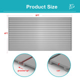 NeatiEase Slatwall Panel Wall Storage Systems, 4 x 8ft Slat Wall Paneling Garage Wall Organizer, Heavy Duty Wall Mounted PVC Wall Rack (Gray) NeatiEase