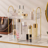 Shuang Qing 2 Tier Clear Countertop Storage - Bathroom & Kitchen Organizer, Cosmetics & Makeup Shelf, Spice Rack shuang qing