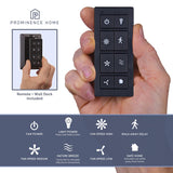 Prominence Home Lincoln Woods, 52 Inch Industrial Style LED Ceiling Fan with Light, Remote Control, Three Mounting Options, 5 Dual Finish Blades, Reversible Motor - 50745-01 (Bronze) Prominence Home