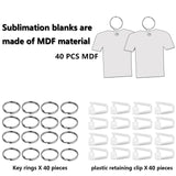 AiDiYGECO 120 pcs sublimation keychain blanks ornaments MDF Double Sided Heat Transfer Football sublimation keychains blanks bulk (jersey) AiDiYGECO