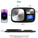 BOMATA 0.01g/500g & 1g/15kg Dual Platform Kitchen Scale with Two Precisions, Accumulation Function, Gram and Ounce, Digital Scale for Food, Baking, Yeast, Jewelry B614 BOMATA