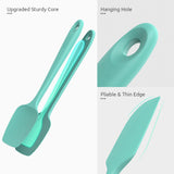 U-Taste Silicone Spatula Set with 600 Degrees Fahrenheit Heat Resistant (Teal/Aqua Sky) U-Taste