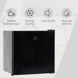HOMCOM Mini Freezer Countertop, 1.1 Cu.Ft Compact Upright Freezer with Removable Shelves, Reversible Door for Home, Dorm, Apartment and Office, Black HOMCOM