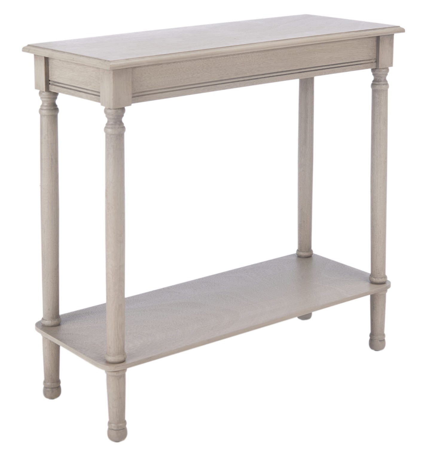 Safavieh Home Collection Tinsley Greige Rectangular Bottom Shelf Console Table - WoodArtSupply