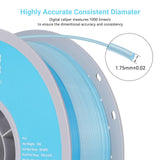 TECSONAR TECSONAR Crystal Rainbow PLA 3D Printer Filament, 1KG Spool(2.2lbs) 1.75mm PLA Fast Color Change 3D Printing Material,Gradient Filament for Most FDM 3D Printers,White Blue TECSONAR