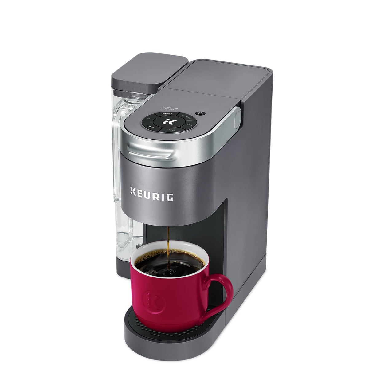 Keurig K-Supreme Single Serve K-Cup Pod Coffee Maker, MultiStream Technology, 4 Brew Sizes, 66oz Dual-Position Removable Reservoir, Gray Keurig