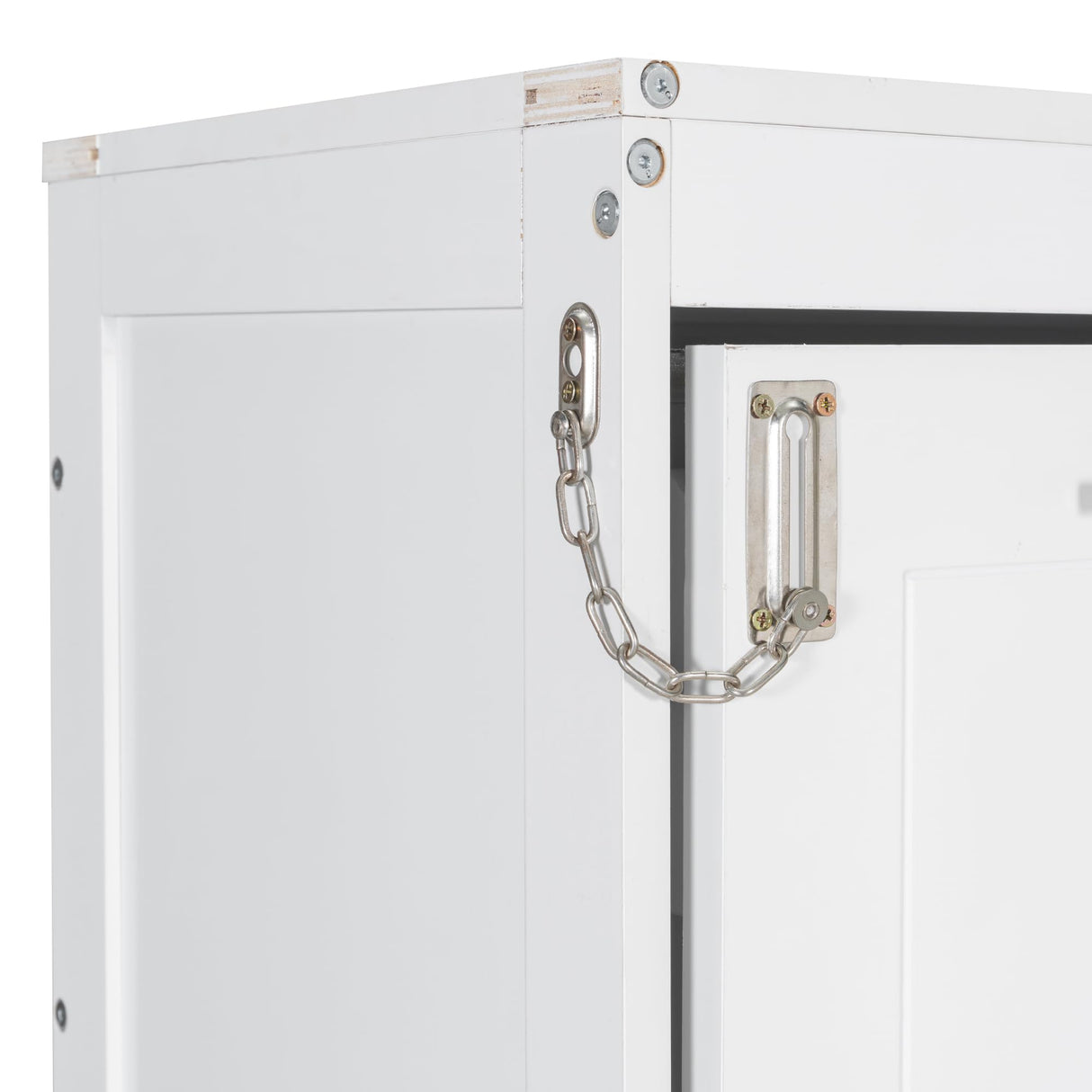 Merax Queen Size Murphy Bed with Storage Shelves and Light, Wooden Wall Bed Cabinet with Folding Sofa for Guest Room,Living Room and Bedroom Merax