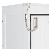 Merax Queen Size Murphy Bed with Storage Shelves and Light, Wooden Wall Bed Cabinet with Folding Sofa for Guest Room,Living Room and Bedroom Merax