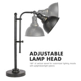 VONLUCE Rustic Desk Lamp Black Adjustable, Industrial Style Metal Task Lamp (25"-29"), Vintage Work Lamp, Farmhouse Reading Lamp in Aged Bronze Finish, ETL Certificate VONLUCE