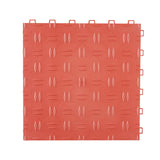 VEVOR Garage Tiles Interlocking, 12 x 12 x 0.53 inch 50 Pack Garage Floor Covering Tiles, Non-Slip Double-Sided Texture Garage Flooring Tiles, for Garages, Basements, Repair Shops, Red VEVOR