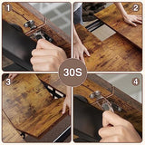 Qsun 63” Extendable Dining Table Set for 4-6 People, 7-Piece Dining Table Set for 6 People with 6 Chairs, MDF Wood Board Kitchen Table Set for Small Qsun