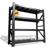 5000lbs Load Capacity,Heavy Duty 4-Tier Steel Shelving Unit, Adjustable Industrial Storage Rack for Garage Warehouse (Black, W78.74*D23.62*H78.74) Generic