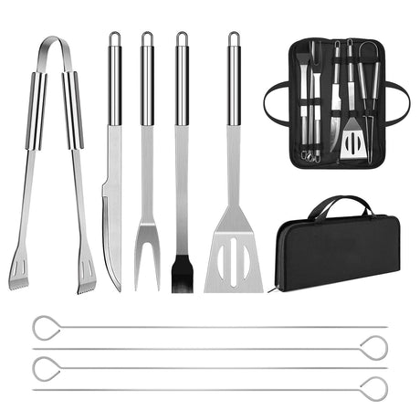 BBQ Utensil Set Stainless Steel Professional Barbecue Accessories Grill Tool with Bag Easy to Carry penobon