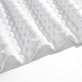 david's kids Minky Baby Blanket for Boys Girls Neutral, Soft Lightweight Micro Fleece Blanket with Double Layer, Dotted Backing, Breathable Receiving Blanket for Newborns, 30x40 Inches, White david's kids