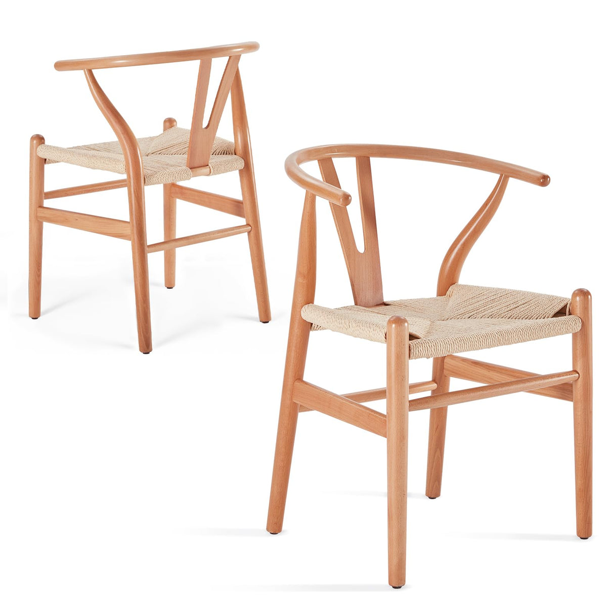 STARY Wood Wishbone Dining Room Chairs Mid Century Modern Wooden for Your Beach House, Fully Assembled STARY