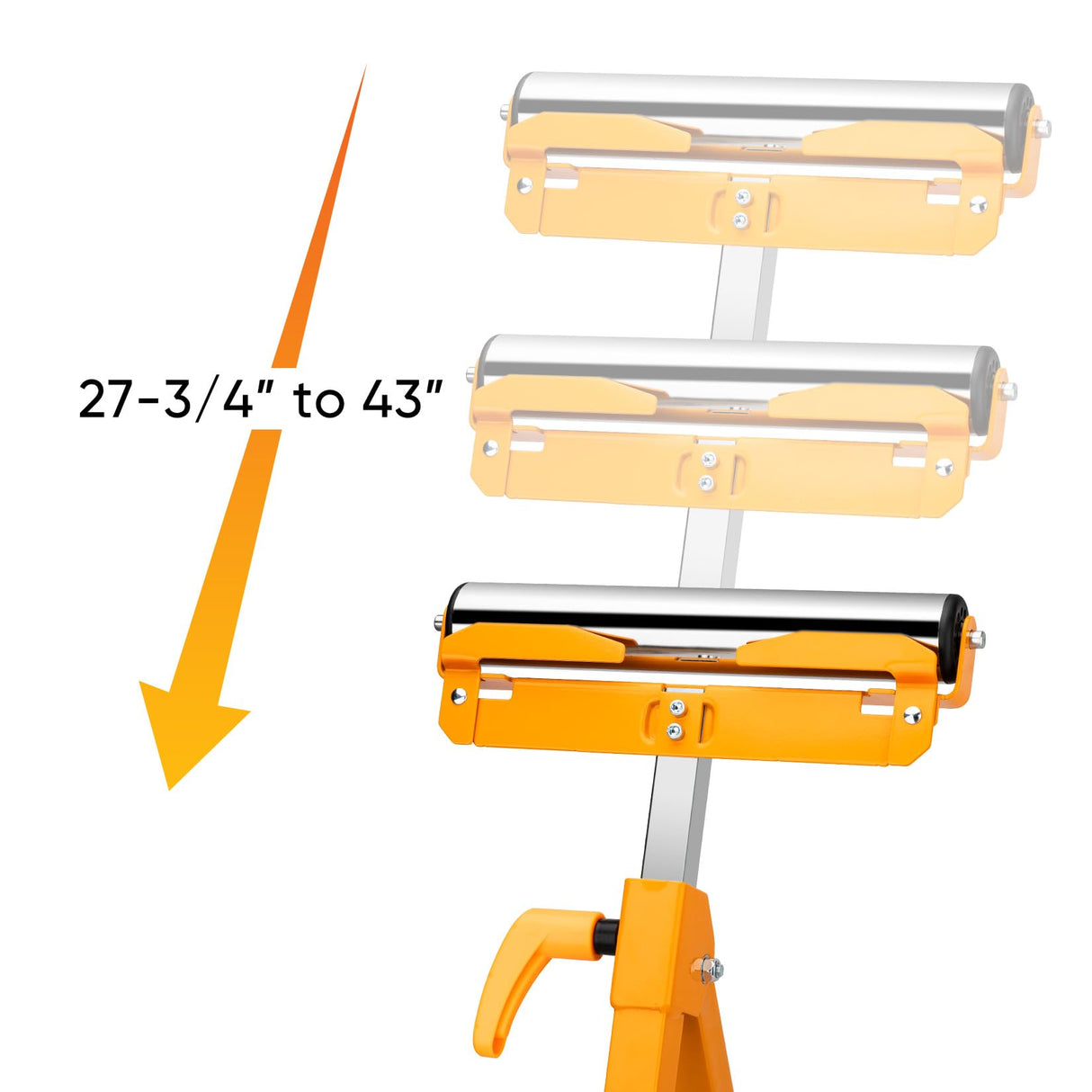 SHALL 2-Pack Folding Roller Stand - Heavy Duty 250 LBS Load Capacity - 27.8-43'' Adjustable Height - for Table Saw Outfeed Woodworking SHALL