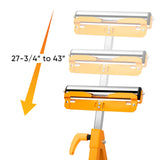 SHALL 2-Pack Folding Roller Stand - Heavy Duty 250 LBS Load Capacity - 27.8-43'' Adjustable Height - for Table Saw Outfeed Woodworking SHALL