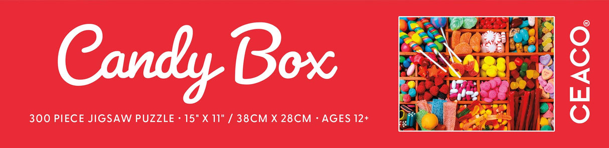 Ceaco – Candy Box - 300 Piece Jigsaw Space Saver Puzzle – Puzzles for Smaller Spaces and Surfaces Ceaco