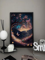 SuuTang 5D Diamond Painting Kits for Adults, Glow Firefly Tree Diamond Art Kits for Adults Beginner, DIY Full Round Drill Diamond Dots Gem Art Crafts, Home Decor Wall Art Gifts 12X16 Inch SuuTang