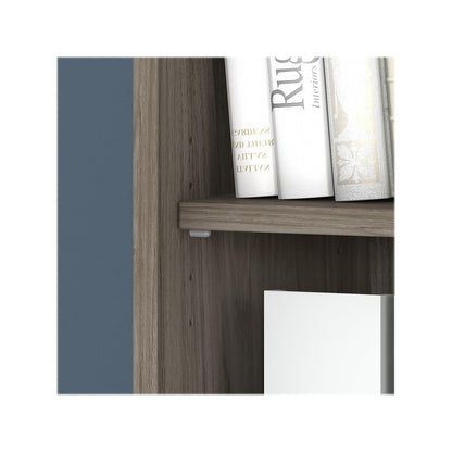 Bush Business Furniture Studio C 5-Shelf Bookcase with Doors in Modern Hickory - WoodArtSupply