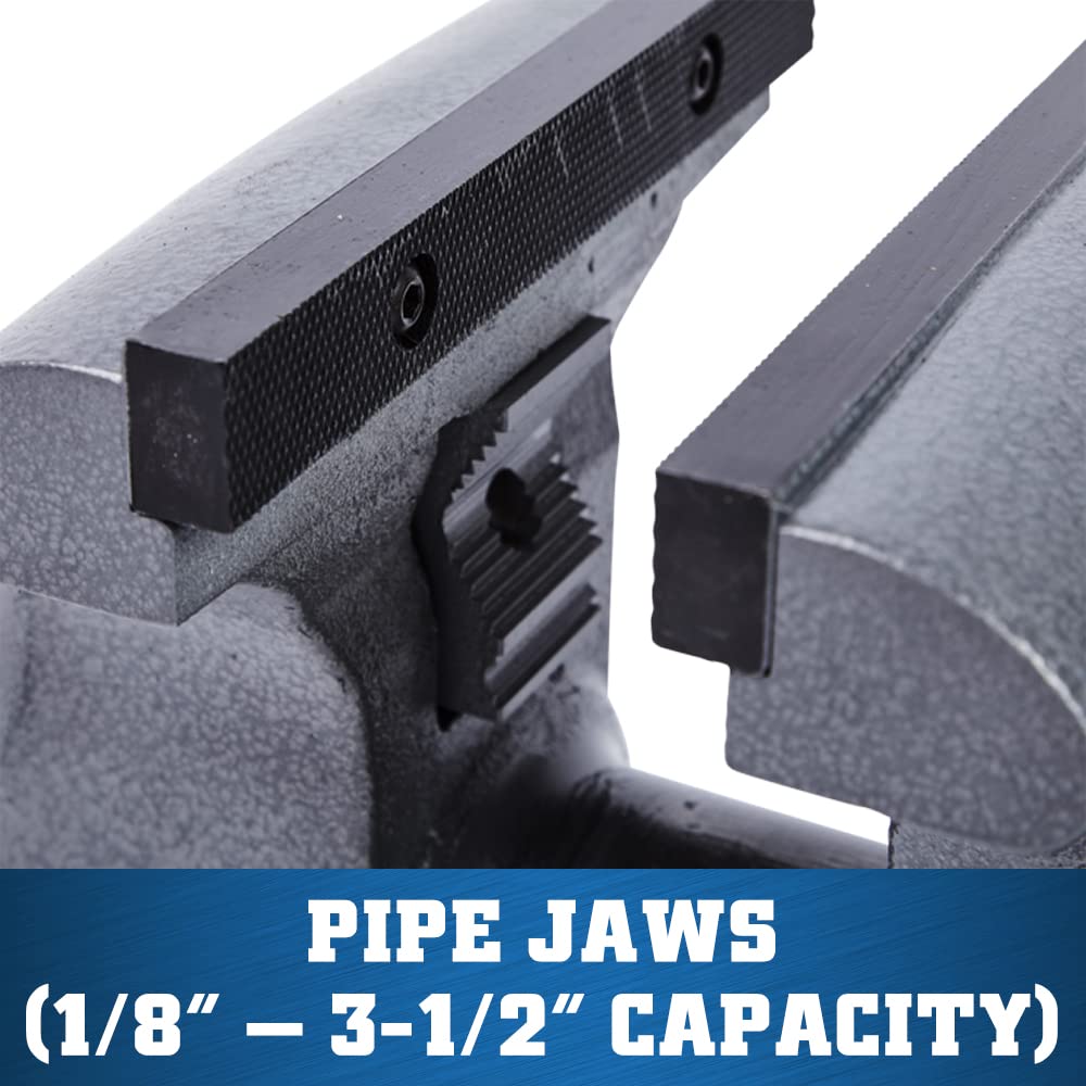 Wilton Tradesman Bench Vise, 8" Jaw Width, 6-3/4" Max Jaw Opening, 4-3/4" Throat (Model 1780A) - WoodArtSupply