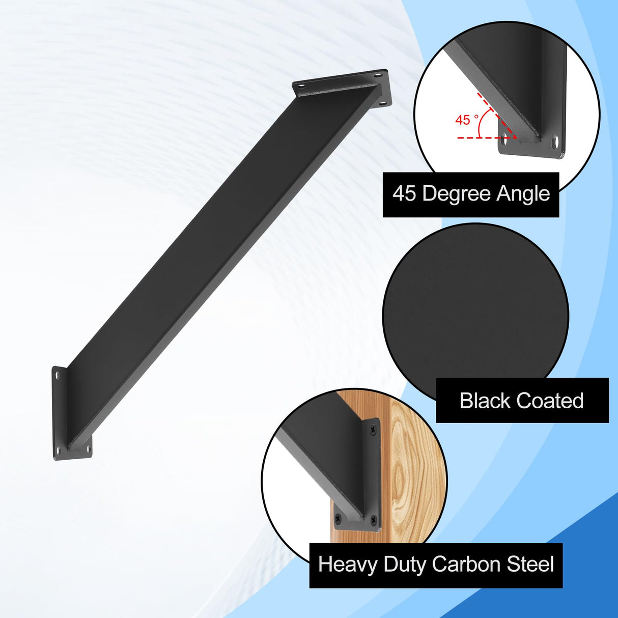 4 Pcs 45 Degree Angle Support Brackets, Pergola Kit Heavy Duty Connector for Wooden Structures Support for Gazebos, Tree Houses, Cabins and Patios CDFYJHFDQ