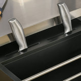 HOMCOM Kitchen Island on Wheels, Rolling Kitchen Cart with Stainless Steel Countertop, Drawer, Towel Rack and Spice Rack, Utility Storage Trolley, Black HOMCOM