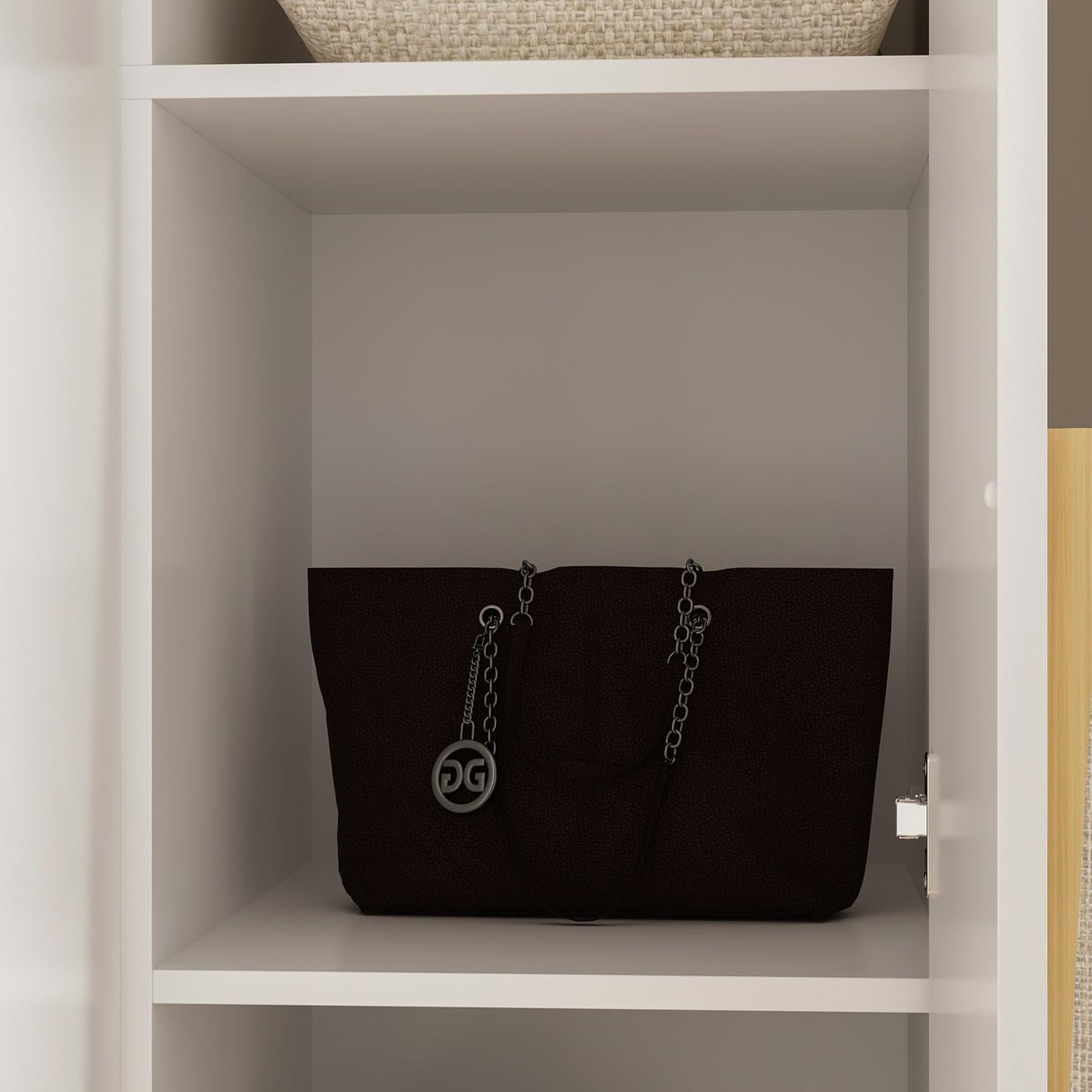 AIEGLE 3 Doors Wardrobe Armoire Closet, Large Freestanding Armoire Wardrobe Cabinet with Shelves & 2 Hanging Rod, Bedroom Wood Clothes Storage Cabinet Organizer, White (47.2" W x 19.7" D x 70" H) AIEGLE