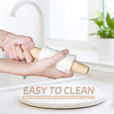 French Rolling Pin for Baking - Tuyotue 7.9 Inches Beech Wood Tapered Rolling Pin Dough Roller for Pizza Dough, Pie Crust Cookie Fondant Dumpling Tuyotue