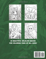 Wildlife Coloring Book: 40 beautifully drawn wild animals to color Majosta