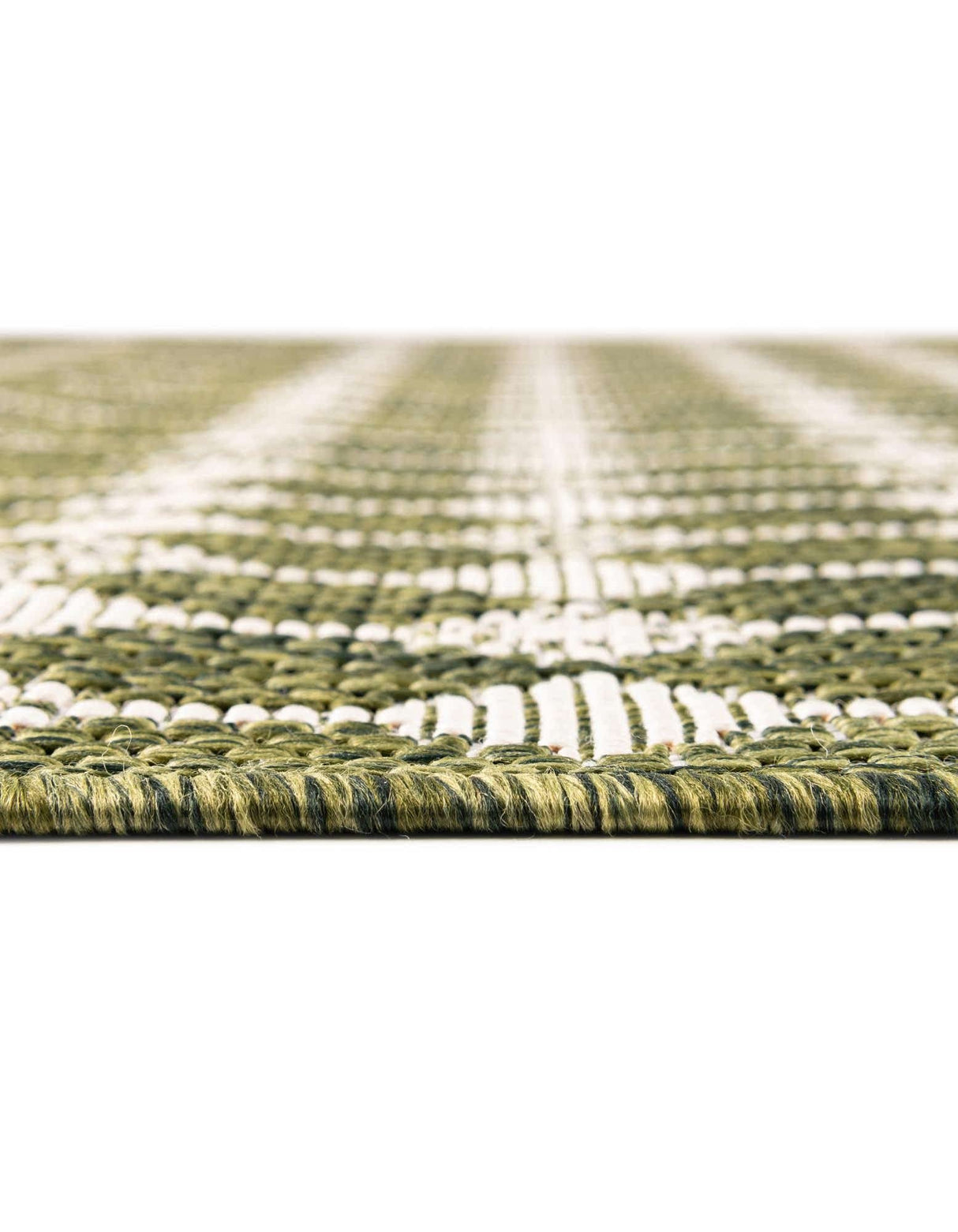 Unique Loom Outdoor Trellis Collection Area Rug - Traliccio (10' x 14' 1" Rectangle, Green/ Ivory) Unique Loom