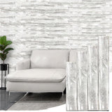 BARNWOODUSA Real Reclaimed Wood Planks - Easy Nail-Up Shiplap Panels for Rustic Wood Wall Paneling (White Wash, 3 Square Feet) BarnwoodUSA LLC