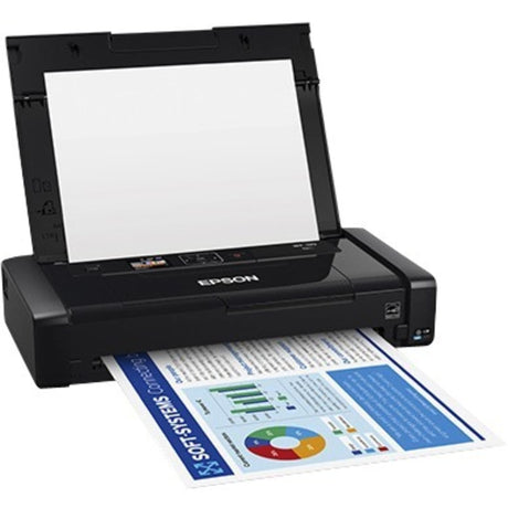 Epson Workforce WF-110 Wireless Color Mobile Printer,White, Small,Black Epson