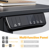 Mr IRONSTONE Standing Desk, 47 x 24 Inches Electric Height Adjustable Desk with 3 AC Outlets & 2 USB Ports, Stand Up Desk with 2 Drawers and Large Monitor Stand, Black Mr IRONSTONE