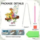 hyzsj DIY Hanging Diamond Art Pendant Painting Kit,Acrylic 5D Fairy Painting Window Pendants, Special Crystal Gem Craft Painting Kit Ornament 8.3x9.4inch hyzsj