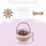 FREEBLOSS 6 Set DIY Woven Basket Making Kit for Beginners Wicker Basket Weaving Supplies Multifunctional Hand-Woven Storage Box for Easter Decor FREEBLOSS