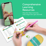 NestledCrafts Beginners Crochet Kit, Amigurumi Crochet Animal Kit, Easy Learn to Crochet with Step-by-Step Video Tutorials, 3PCS The Chick Family for Kids & Adults NestledCrafts