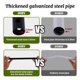 Newsmarts Garden Arch Arbor 7.9FT x 4.6FT Pergola Trellis with Stable Detachable Base for Wedding Ceremony Party Outdoor Climbing Plants Black Metal Newsmarts