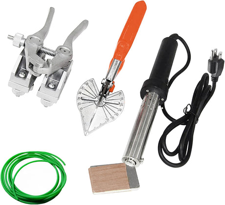 JIAWANSHUN PU Round Belt Welding Machine Polyurethane Belt Welder Round Belt Welder 110V with 150-400 ℃ Adjustable Temperature Electric Soldering Iron (One Set) JIAWANSHUN