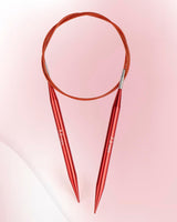 Interchangeable Knitting Needle Set with Circular Cable for Crafters, 13 Circular Knitting Needles with 4 Cable, 3-10 mm Aluminum Knitting Needles for Beginner, DIY Crafts, Red Needle Set Aeelike