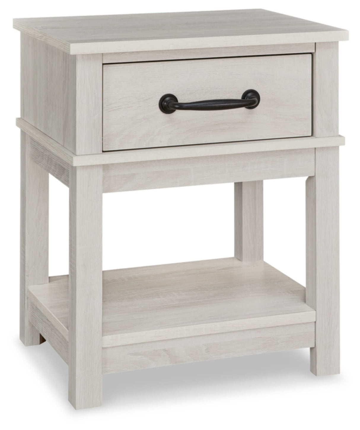 Signature Design by Ashley Dorrinson Farmhouse 1 Drawer Nightstand, Whitewash Signature Design by Ashley