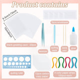 WEBEEDY 20 Sets DIY Flower Quilling Greeting Card Kit Paper Quilling Kit for Adults Beginners 5 Styles Flower Card Making Kit with Instruction for Wedding Mother's Day Father's Day Valentine's Day WEBEEDY