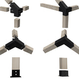 30° Slanted Pergola Kit for 4" x 4" Wood Pergola, DIY Wood Roof Pergola Brackets Kit, for Gazebo, Pergolas, Gardens, Wood Stand Sheds, Metal Gazebo Kits - with Screws Riyhch